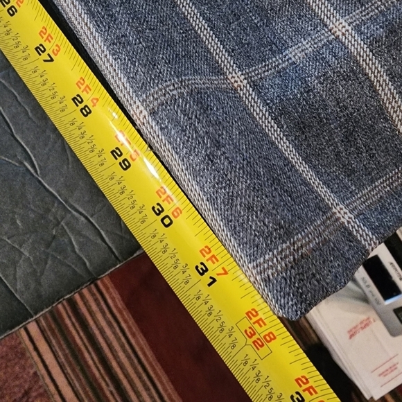 💕5 For $20 Vittorio St. Angelo Gray Checkered Trouser Dress Pants Mens 34/32 - Picture 8 of 8